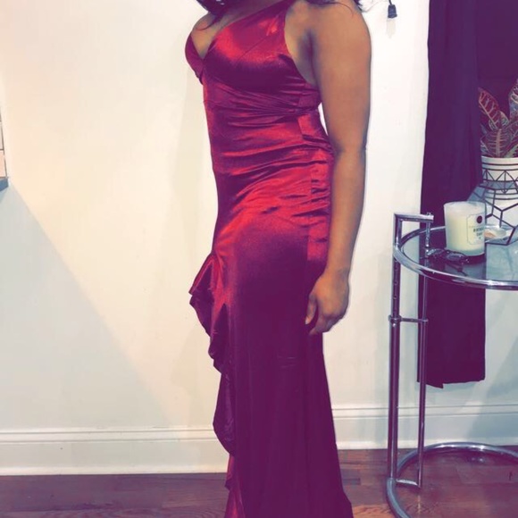 Fashion Nova Long Sexy Red Dress - Picture 2 of 5